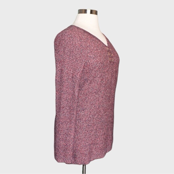 Charter Club Ribbed Grommet Tunic Sweater - Picture 2 of 9